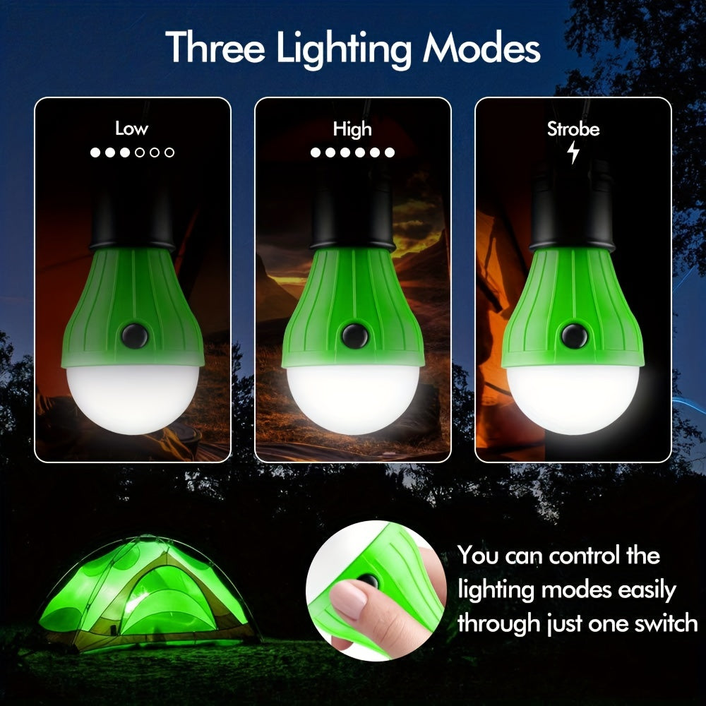 4packs Tent Light, Portable LED Tent Light Clip On Hook Hurricane Emergency Light, LED Camping Bulb Camping Tent Light Camping Equipment Hiking Backpack Fishing Blackout