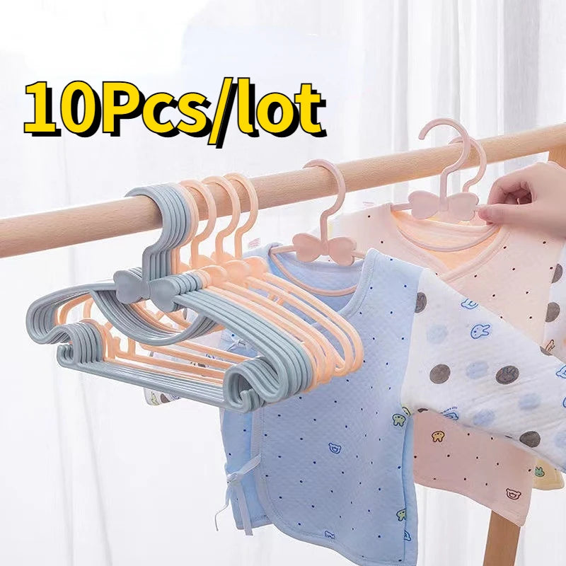 10pcs Portable Children Coats Storage Hanger Closet Organizer Baby Hangers Display Hangers Windproof Kids Clothes Hanger Racks