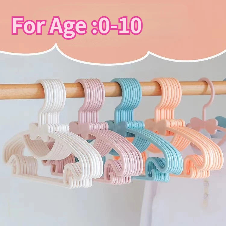 10pcs Portable Children Coats Storage Hanger Closet Organizer Baby Hangers Display Hangers Windproof Kids Clothes Hanger Racks