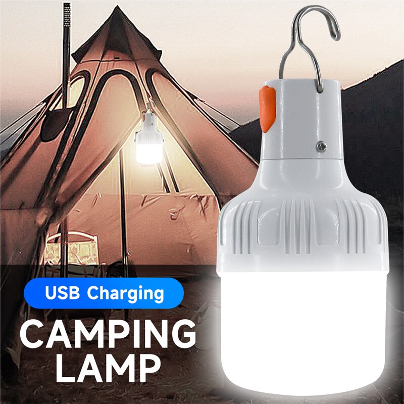 60W Rechargeable LED Lamp Bulb - Perfect For Camping, Fishing, And Emergency Lighting!