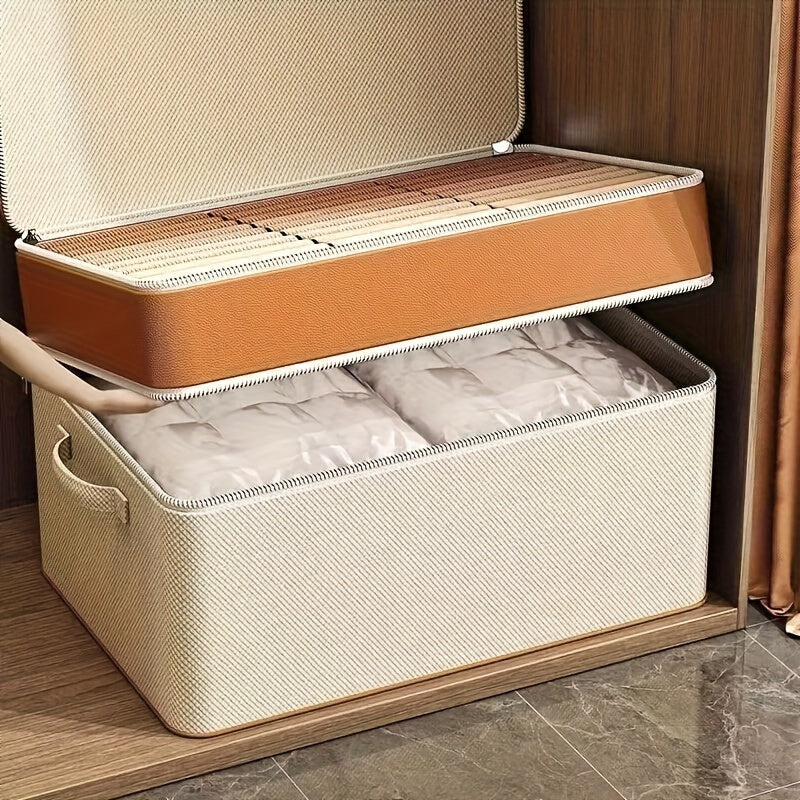 2-Pack Extra Large Stackable Storage Box, Suitable for Clothes, Shoes and Sundries, Polyester Fiber, Multi-Functional Storage Box, Suitable for Home, Dormitory, Wardrobe, Bedroom, Travel and Relocation