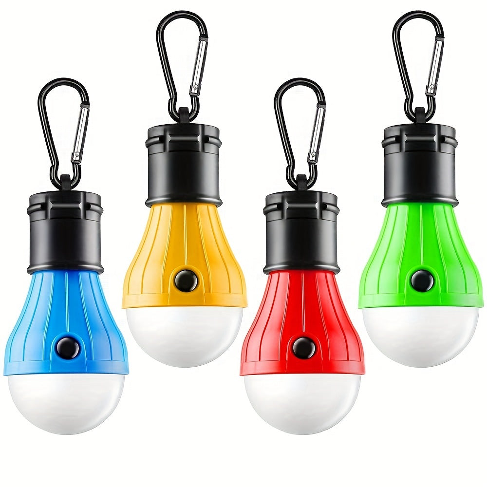 4packs Tent Light, Portable LED Tent Light Clip On Hook Hurricane Emergency Light, LED Camping Bulb Camping Tent Light Camping Equipment Hiking Backpack Fishing Blackout