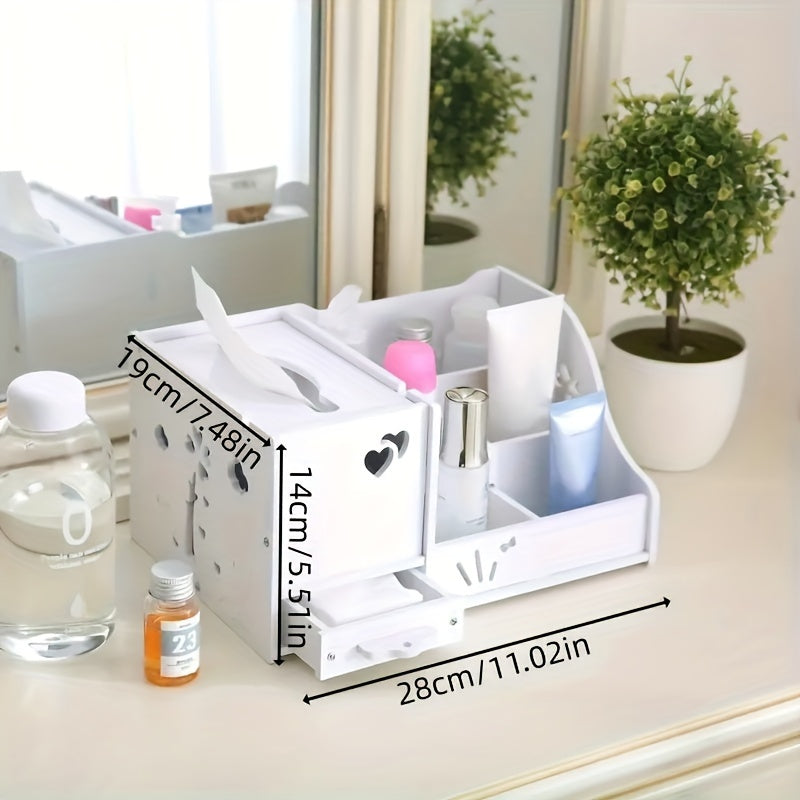 Tissue Box Living Room Multi-functional Remote Control Tabletop Collection And Arrangement Box Creative Household Coffee Table Napkin Box Draw Paper Box, Bedroom Cosmetics Collection Box