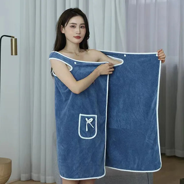 2022 Multi-function Women Large Size Sexy Bathrobe Sling Sexy Tube Top Can Wear Bath Towel Soft Absorbent Bathrobe Coral Fleece