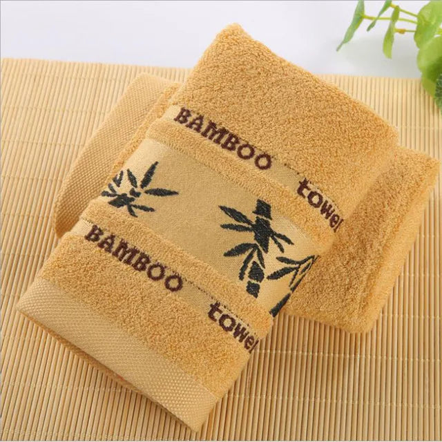 2pcs Set Pure 100% Cotton Towel High Quality Face Bath Towels Set Bathroom Soft Feel Highly Absorbent Shower Hotel Towels Set