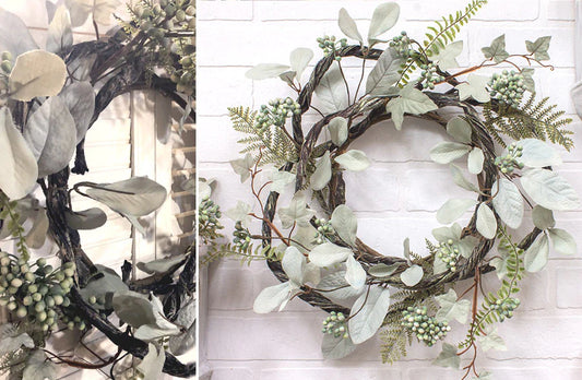 Ivy, Fern and Berry Twig Wreath