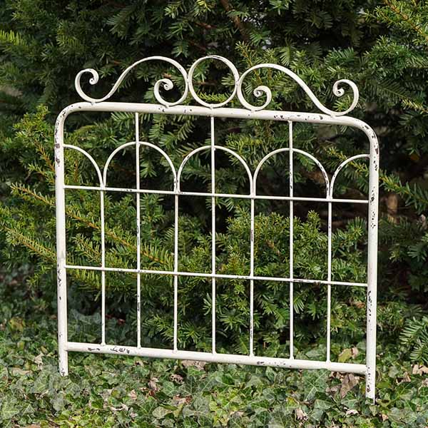 Decorative White Garden Gate, Pick Your Size