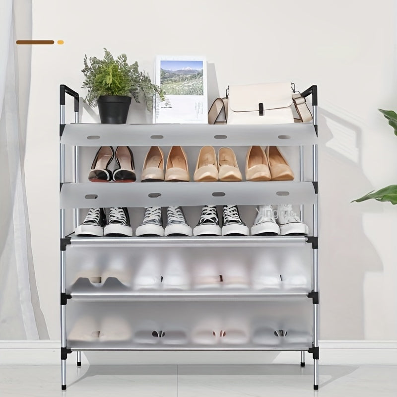 1pc Simple Dust-proof Shoe Rack, Multi-layer Assembly Simple Storage Rack, Multi-functional Household Economical Space-saving Shoe Cabinet At The Door