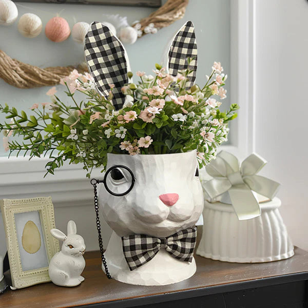 Monocle Bunny Decor Planter