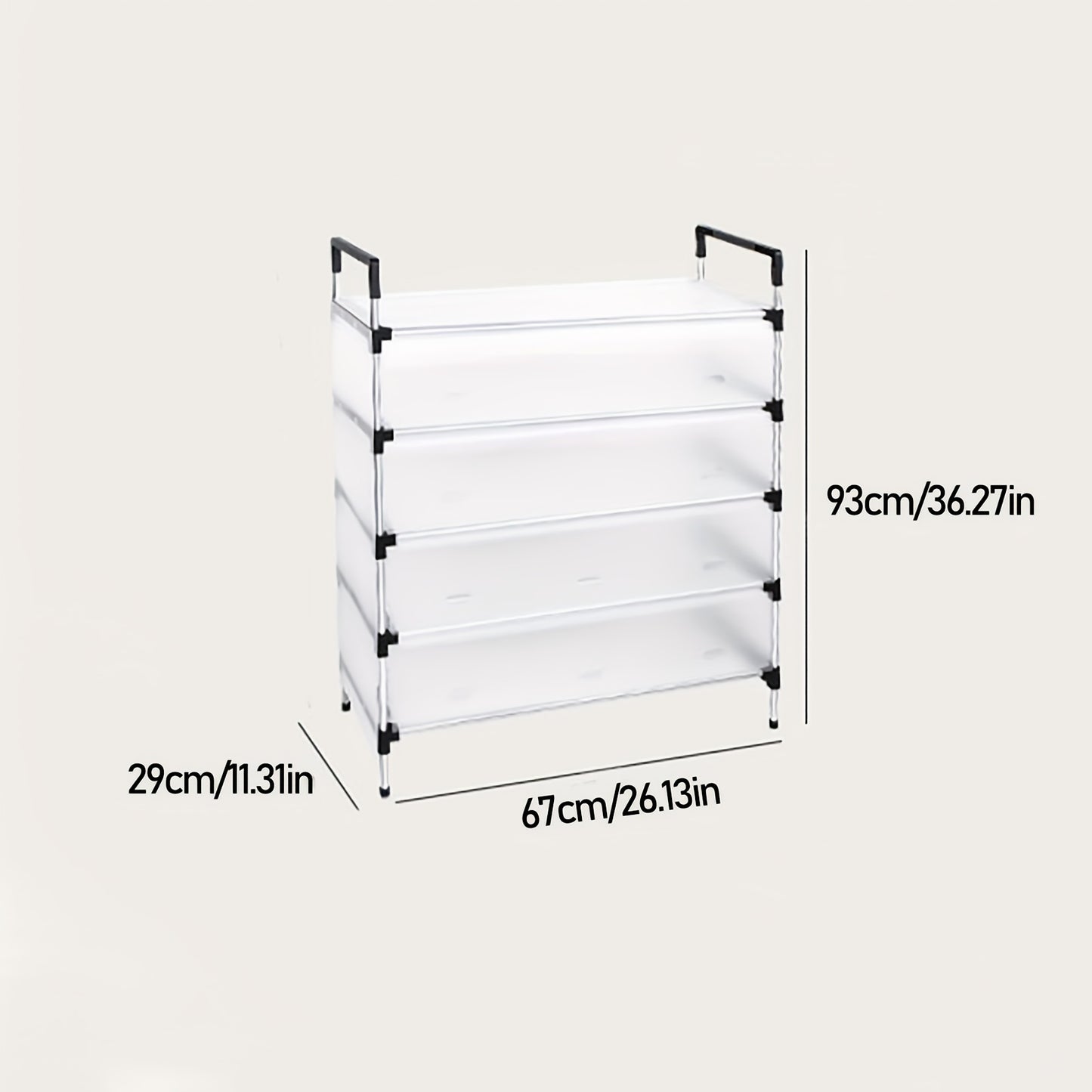 1pc Simple Dust-proof Shoe Rack, Multi-layer Assembly Simple Storage Rack, Multi-functional Household Economical Space-saving Shoe Cabinet At The Door