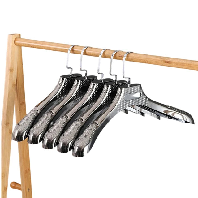 5Pcs Non-slip Clothes Hangers,Heavy Duty Plastic Drying Rack for Dresses T-Shirts Coat Sweater,Household Closet Organization