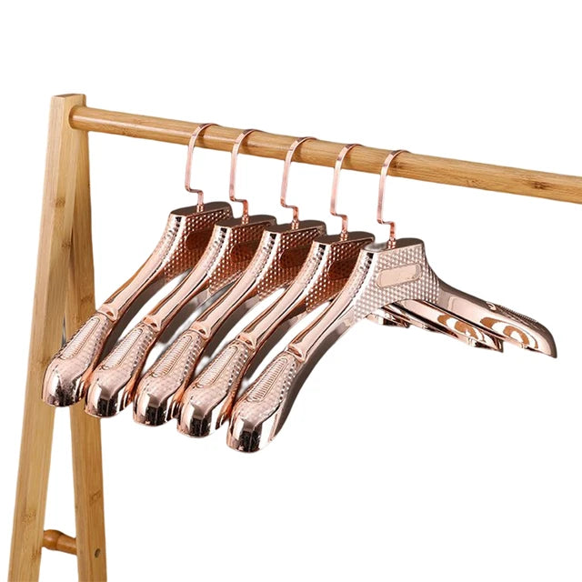 5Pcs Non-slip Clothes Hangers,Heavy Duty Plastic Drying Rack for Dresses T-Shirts Coat Sweater,Household Closet Organization