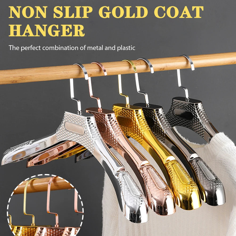 5Pcs Non-slip Clothes Hangers,Heavy Duty Plastic Drying Rack for Dresses T-Shirts Coat Sweater,Household Closet Organization