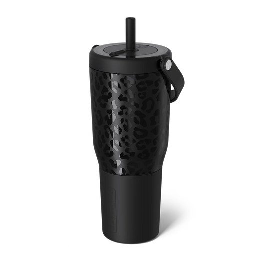 Black Leopard Print Insulated Mug Resa 35oz