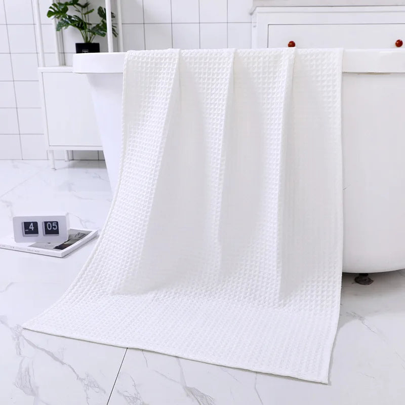 70x140CM Cotton Waffle Bath Towel Enlarged Thickened Absorbent Fast-Drying Household Male And Female Couple Beach Towel