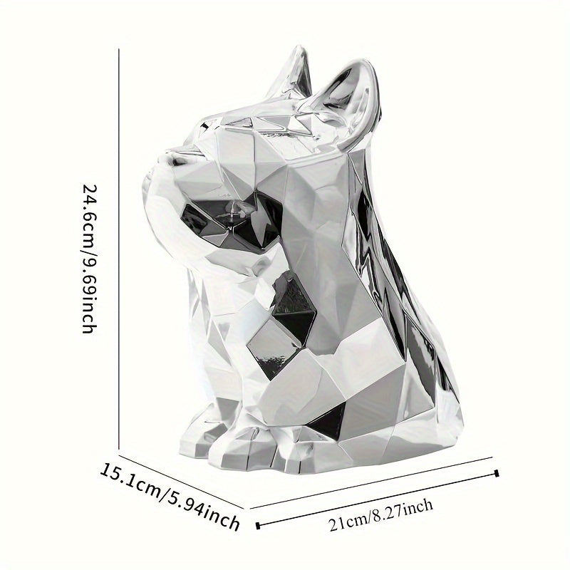 Geometric Pattern Tissue Box - French Bulldog Style, Modern Home Decor, Multi-functional Use