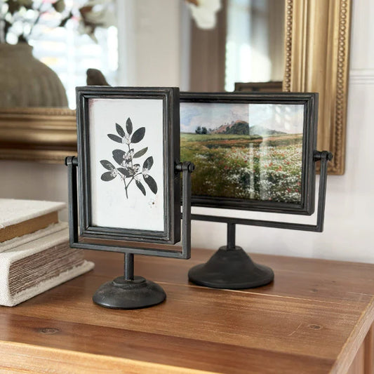 Swivel Metal Picture Frames, Set of Two