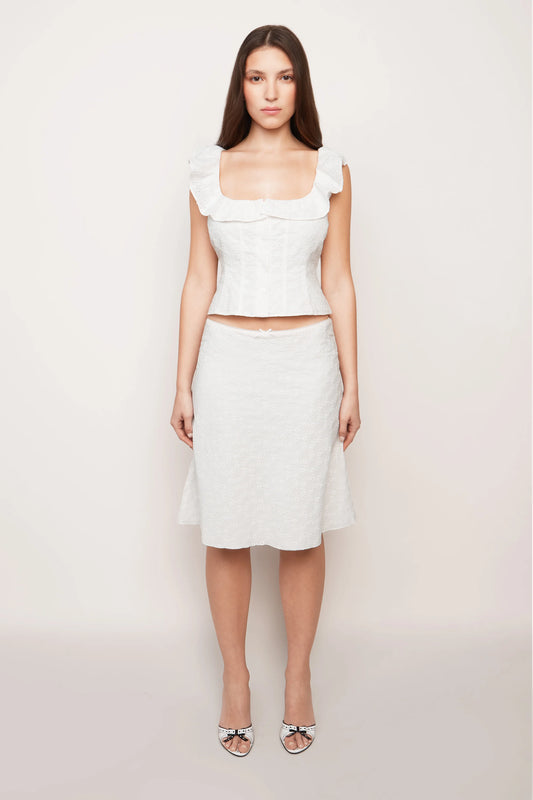 Paloma Skirt In Cotton Eyelet