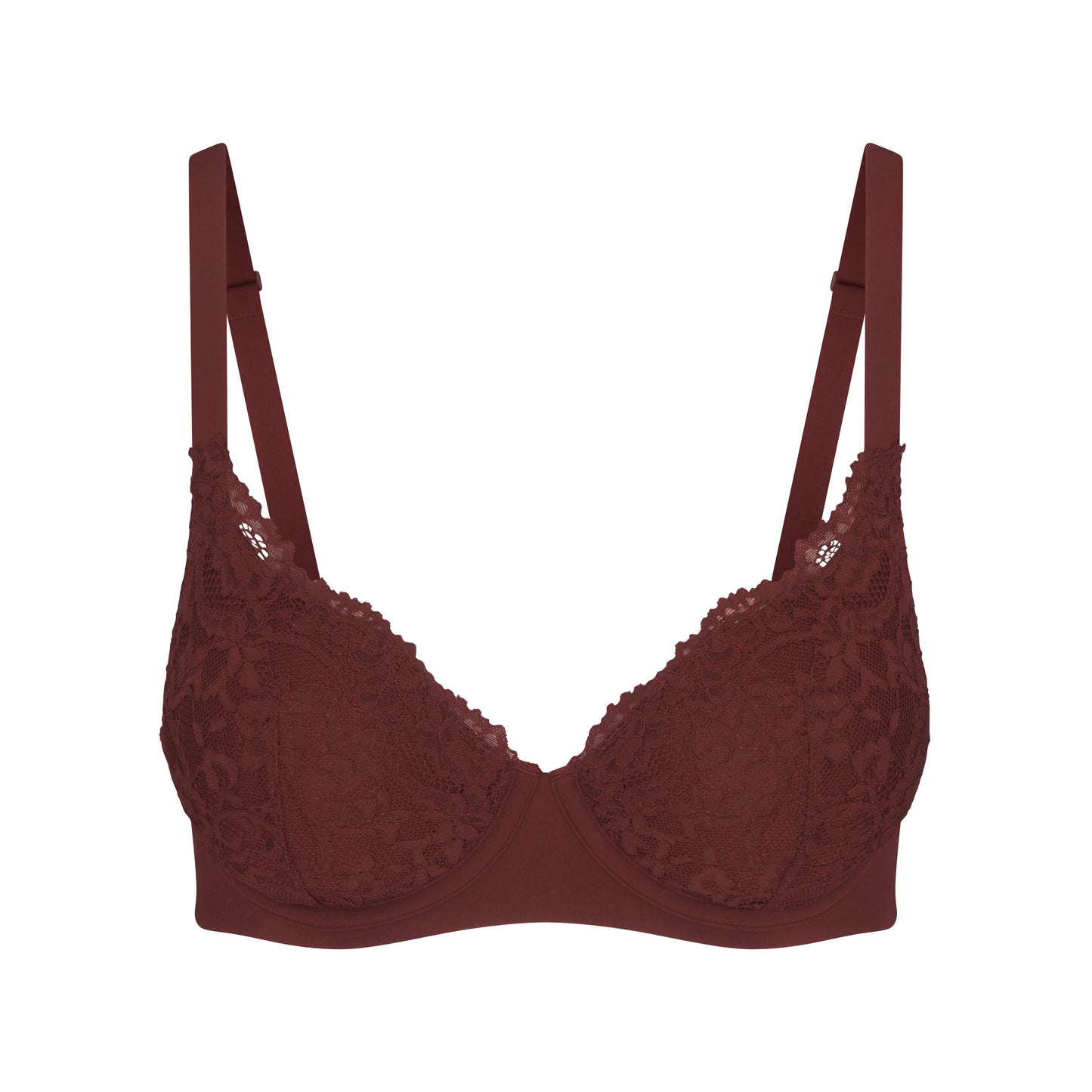 Fits Everybody Lace Full Coverage Bra | Oxblood