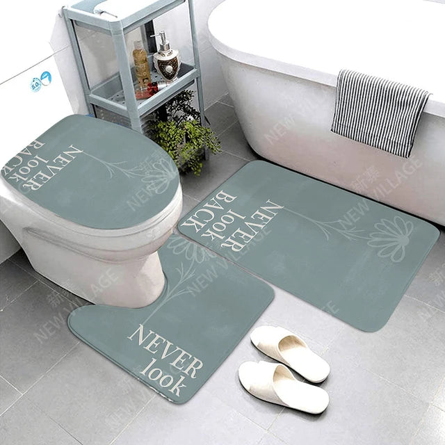 Anti-slip Bath Mat Bathroom Rug Shower Mat Decorative Absorbent Foot Mat Entrance Bathtub toilet rug boho Nordic plant leaf