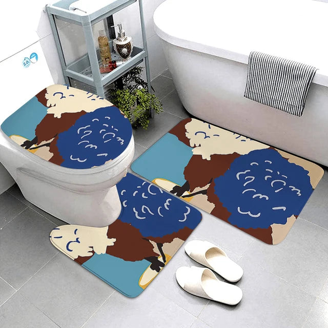 Anti-slip Bath Mat Bathroom Small Rug Shower Mat dog Halloween Foot Mat Kitchen Mat Bedroom Balcony Room Mat Bathtub toilet rug