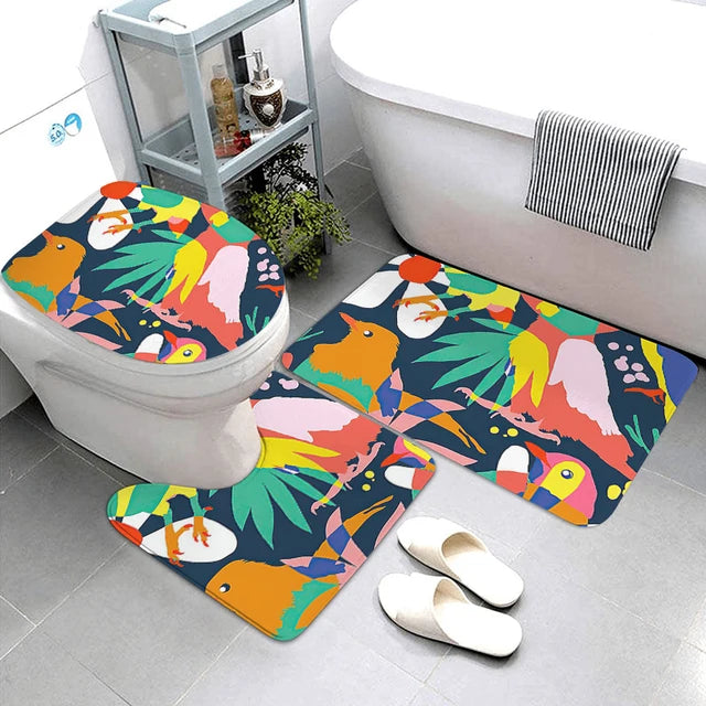 Anti-slip Bath Mat Bathroom Small Rug Shower Mat dog Halloween Foot Mat Kitchen Mat Bedroom Balcony Room Mat Bathtub toilet rug