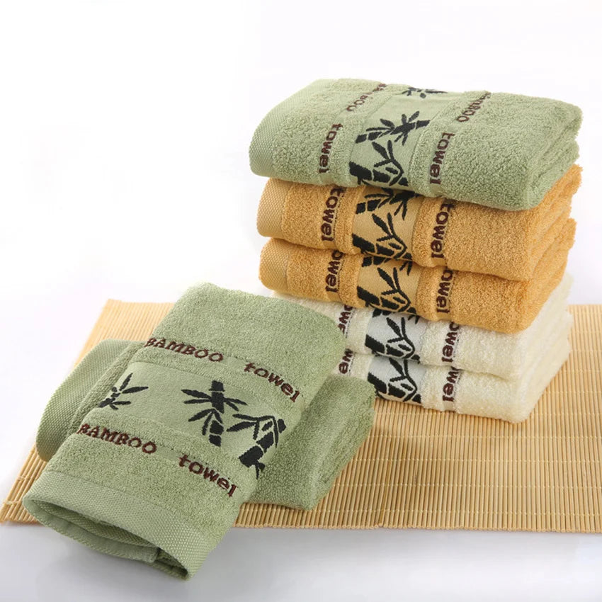 Bamboo Fiber Towels Set Home Bath Towels for Adults Face Towel  Thick Absorbent  Luxury Bathroom Towels Toalha De Praia