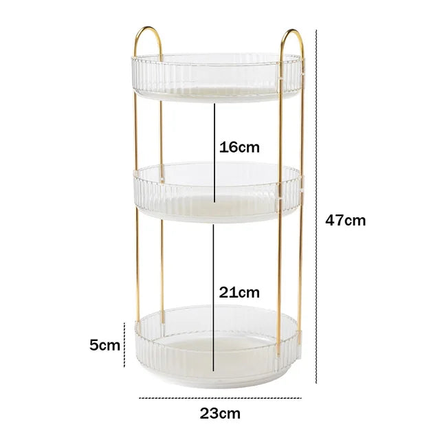 Bathroom Corner Storage Organizer Shelf Home Makeup Skincare Shampoo Lipstick Tabletop Holder Cosmetic Desk Kitchen Rack