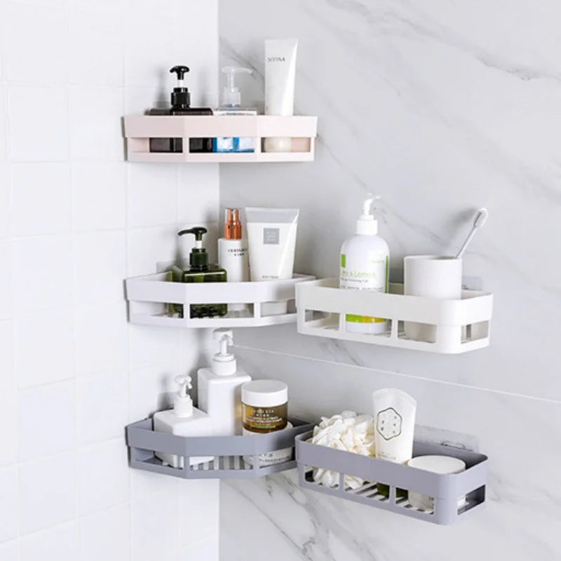 Bathroom Shelf Kitchen Storage Organizer Aluminum Shampoo Rack Shower Shelf Bathroom Accessories No Drill Shelf Makeup Storage