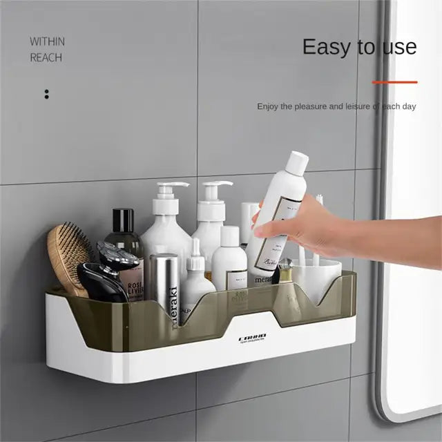 Bathroom Shelf WC Shampoo Holder Shower Shelves Wall Mount Kitchen Storage Basket Cosmetic Rack Home Organizer Bath Accessories