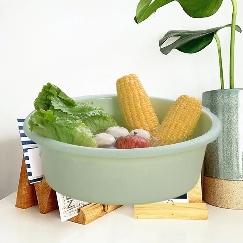 CHAHUA Thickened Anti Fall Wash Basin Household Anti Slip Plastic Washing Basin Vegetable And Fruit Washing Basin