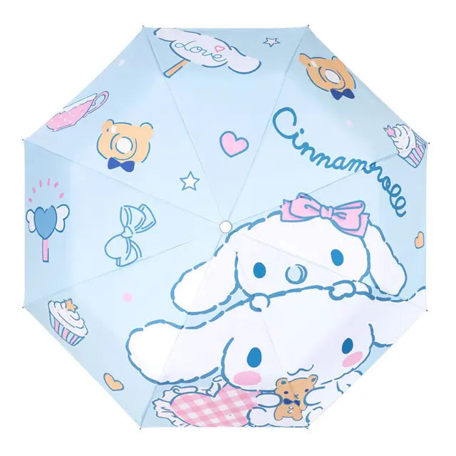 Cartoon kids small fresh rain and shine dual-purpose UV protection sun umbrella umbrella