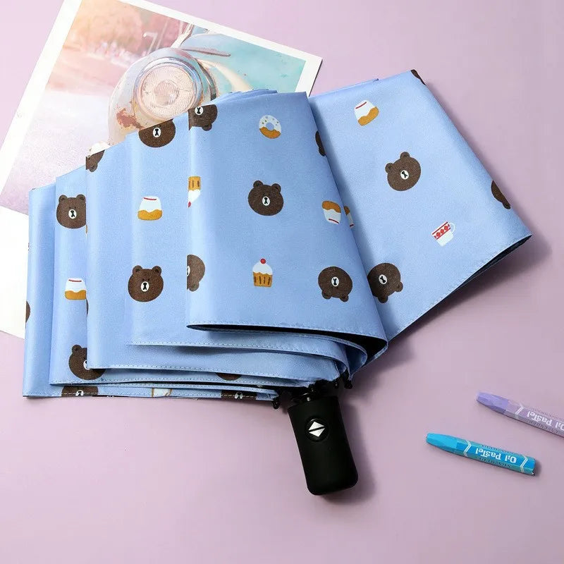 Children's umbrella  parasol umbrella Bear Folding cartoon sun umbrella the umbrella academy женский зонт от дождя