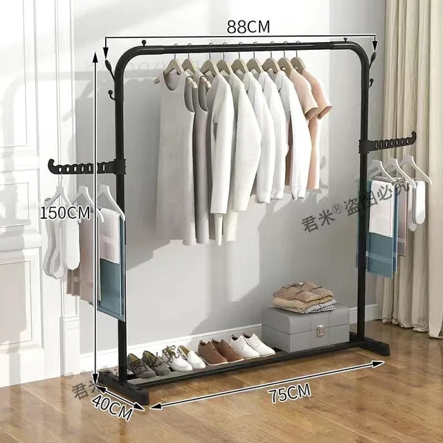 Clothing Rack Coats Page Wearing for Clothes Coat Shelves Home Furniture Wardrobe Stand Children's Room Rack Wall Clothes Hanger