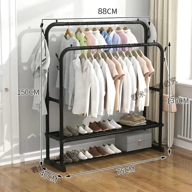 Clothing Rack Coats Page Wearing for Clothes Coat Shelves Home Furniture Wardrobe Stand Children's Room Rack Wall Clothes Hanger