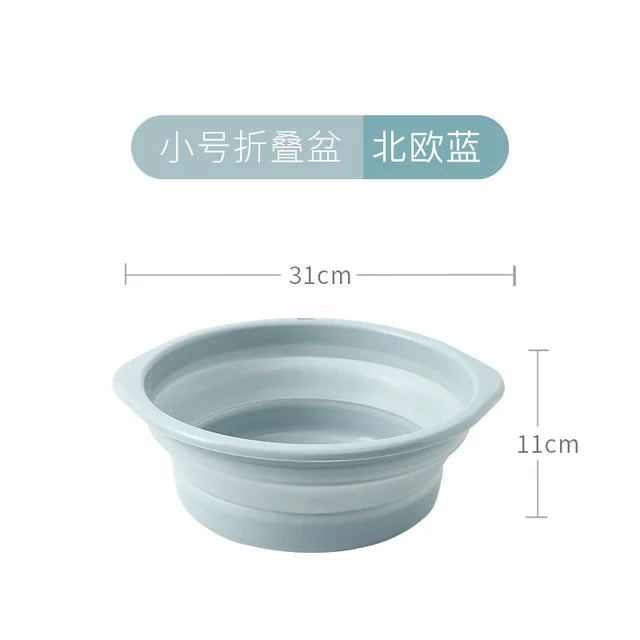 Convenient Foldable And Hanging Washbasin For Home Use When Traveling, Plastic Washbasin, Outdoor Telescopic Folding Washbasin