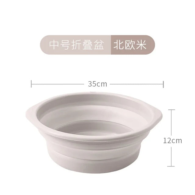 Convenient Foldable And Hanging Washbasin For Home Use When Traveling, Plastic Washbasin, Outdoor Telescopic Folding Washbasin