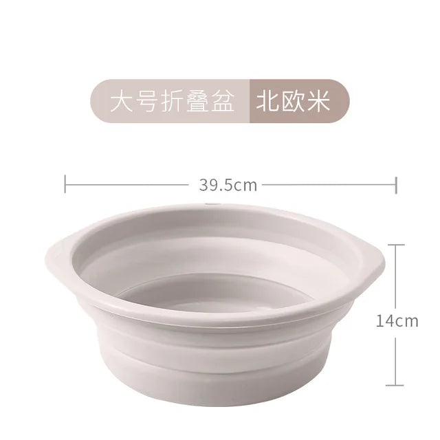 Convenient Foldable And Hanging Washbasin For Home Use When Traveling, Plastic Washbasin, Outdoor Telescopic Folding Washbasin