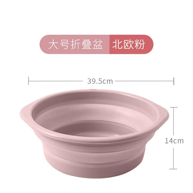 Convenient Foldable And Hanging Washbasin For Home Use When Traveling, Plastic Washbasin, Outdoor Telescopic Folding Washbasin