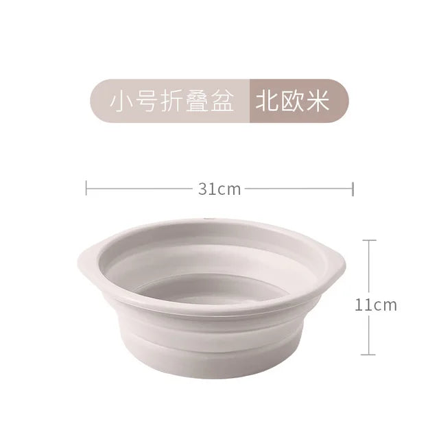 Convenient Foldable And Hanging Washbasin For Home Use When Traveling, Plastic Washbasin, Outdoor Telescopic Folding Washbasin