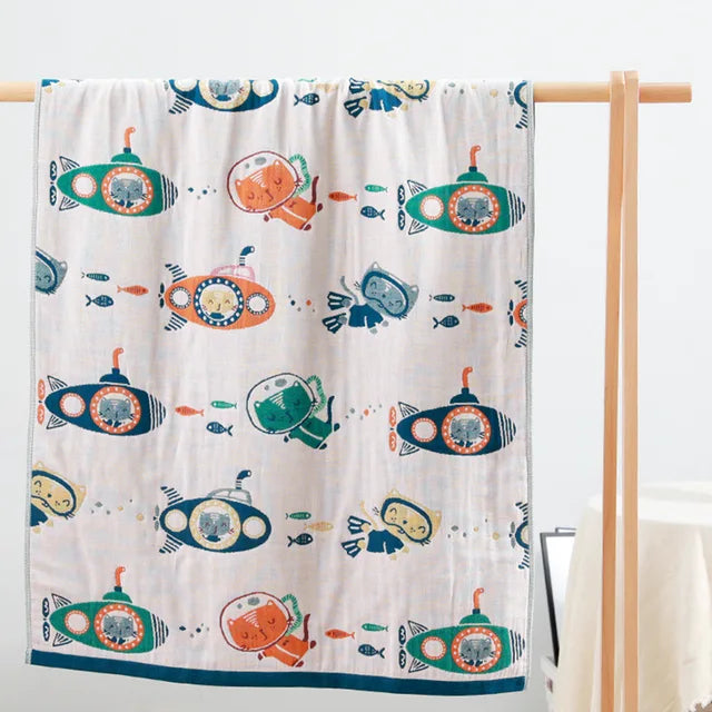 Cusack 14 Styles Animal Cartoon Adult Soft Cotton Five-layer Gauze Bath Towel 80*160 70*140 CM High Quality