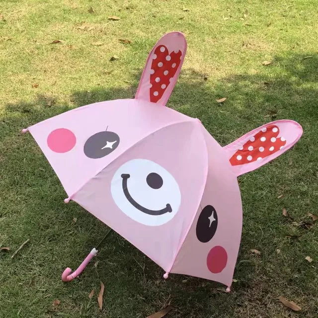 Cute Cartoon Children Umbrella animation creative long-handled 3D ear modeling kids umbrella For boys girls