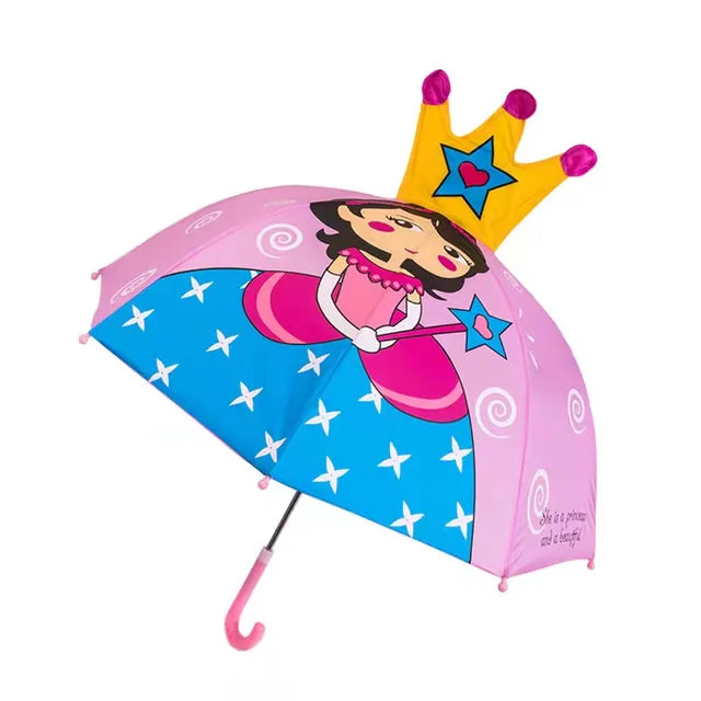 Cute Cartoon Children Umbrella animation creative long-handled 3D ear modeling kids umbrella For boys girls