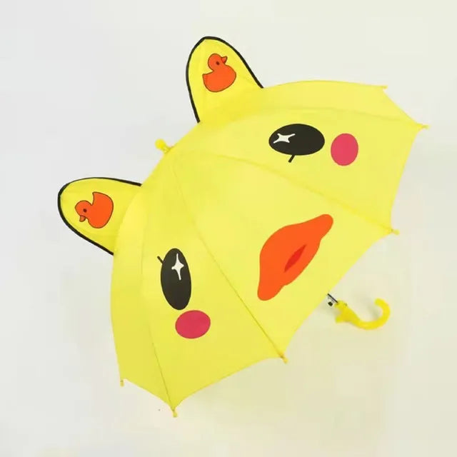 Cute Cartoon Children Umbrella animation creative long-handled 3D ear modeling kids umbrella For boys girls