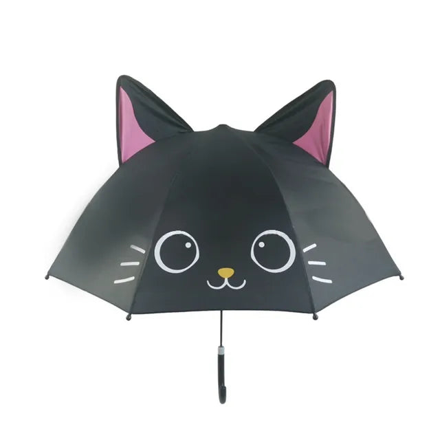 Cute Cartoon Children Umbrella animation creative long-handled 3D ear modeling kids umbrella For boys girls