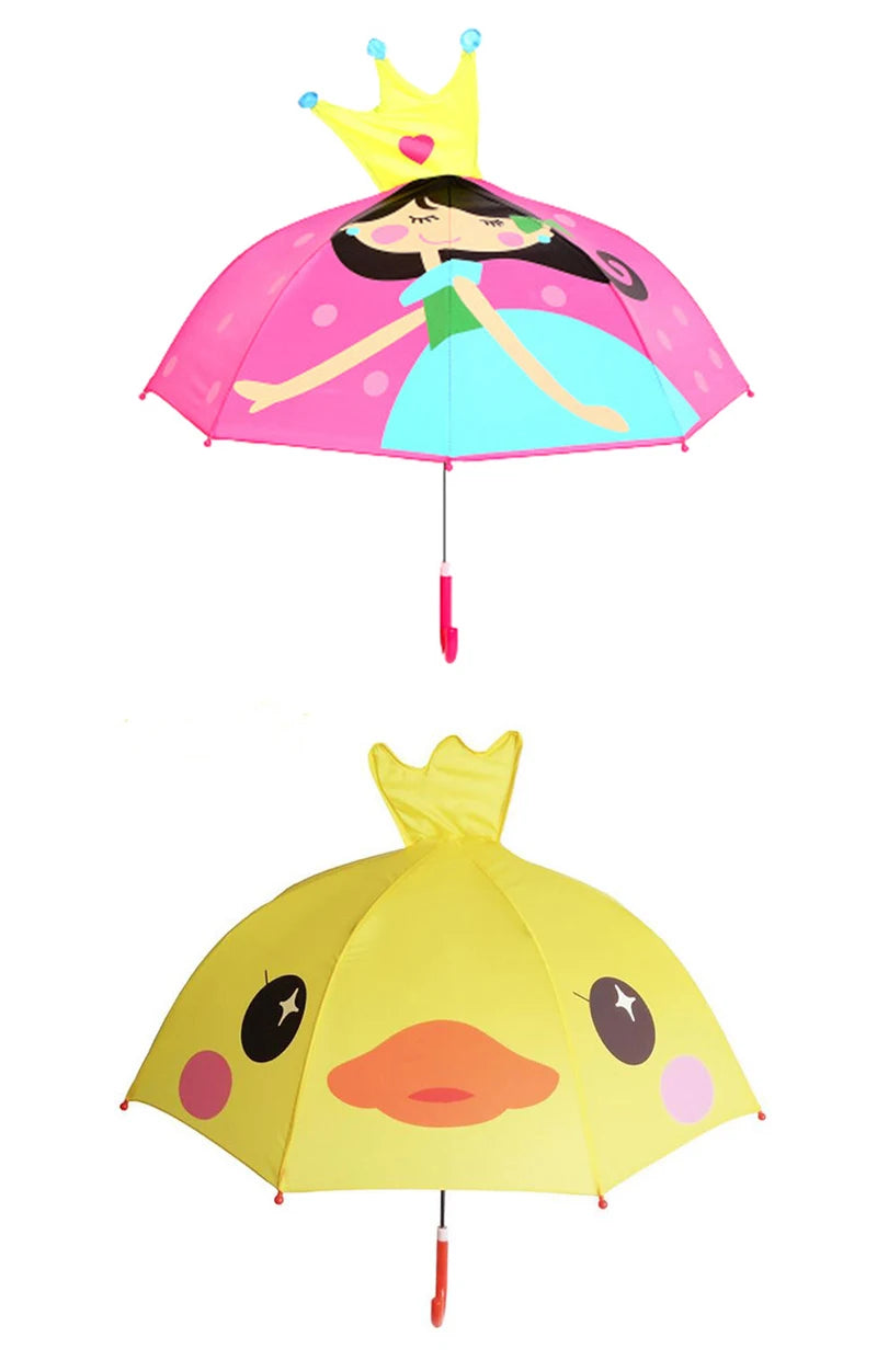 Cute Cartoon Children Umbrella animation creative long-handled 3D ear modeling kids umbrella For boys girls