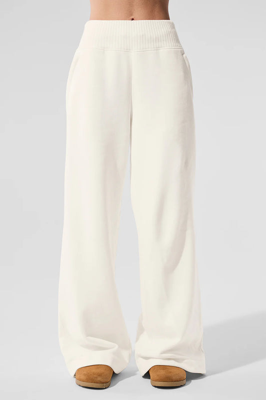 Serenity Wide Leg Sweatpant - Ivory