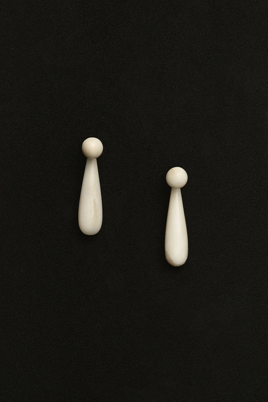 Small Angelika Earrings in Vegetable Ivory