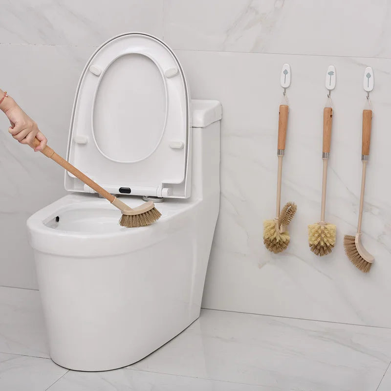 Durable Toilet Brush Long Handle Floor Stand Toilet Brush Holder Soft Bristle Cleaning Bathroom Tools Cleaning Tool