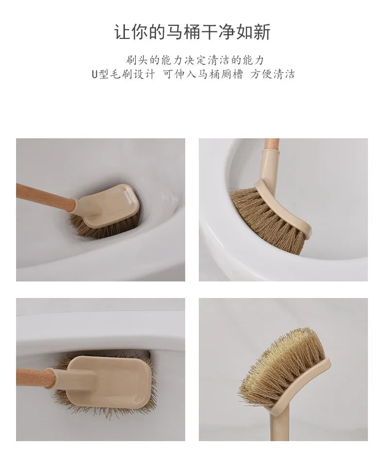 Durable Toilet Brush Long Handle Floor Stand Toilet Brush Holder Soft Bristle Cleaning Bathroom Tools Cleaning Tool